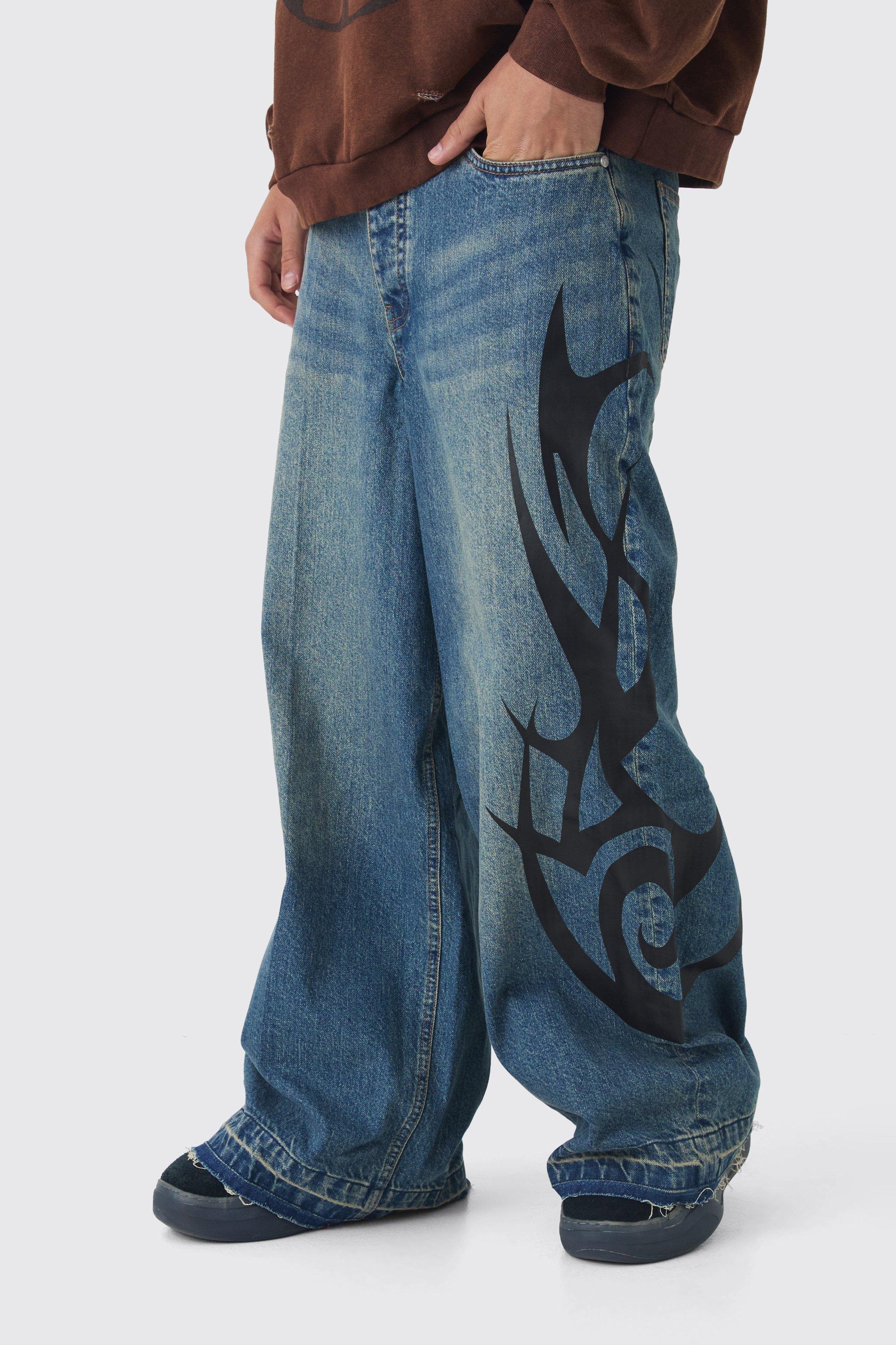 Men's Super Baggy Jeans | Extreme Baggy Jeans | boohooMAN USA